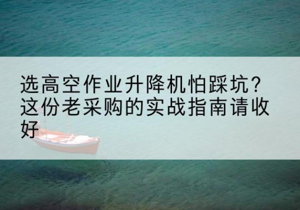科尔沁左翼中旗高空作业升降机厂家推荐-选高空作业升降机怕踩坑？这份老采购的实战指南请收好